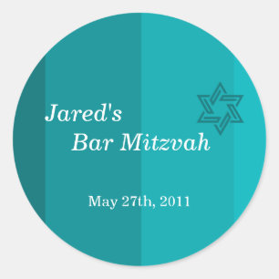Etiqueta Seagreen Tonal de Mitzvah do bar