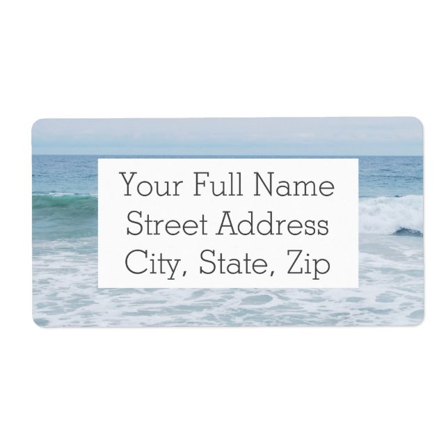 Etiqueta Seagull na praia da Califórnia (Frente)