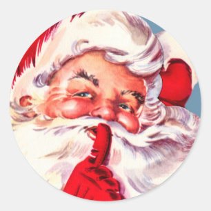 Etiqueta secreta do Natal do papai noel do vintage