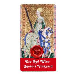 ETIQUETA SELAGEM DE CERA DE VINHO TINTO QUEEN'S VINEYARD /