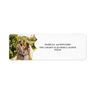 Etiqueta Selo de Envelope de Casamento Salve a Data Foto En