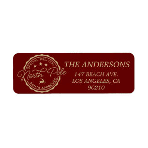 Etiqueta Selo do Canto do Papai Noel