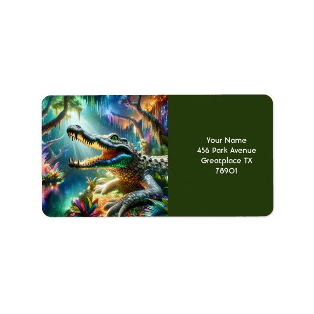 Etiqueta Selva Crocodilo Encantada Fantasy (Frente)