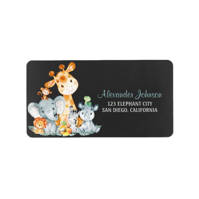 Etiqueta Selva de Cólvagem de Cárter Watercol (Frente)