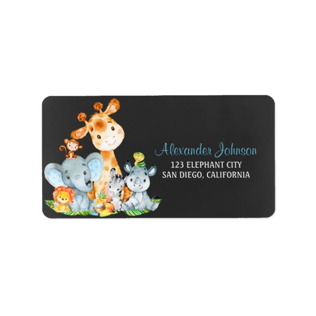 Etiqueta Selva de Cólvagem de Cárter Watercol (Frente)