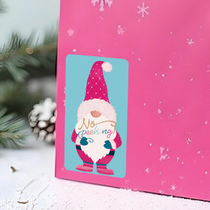 Etiqueta Sem o rótulo do Gnomo dos Papais noeis de Natal d