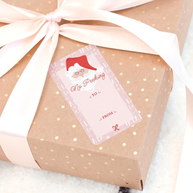 Etiqueta Sem Peeking Fa La Santa Claus Para E De (Criador carregado)