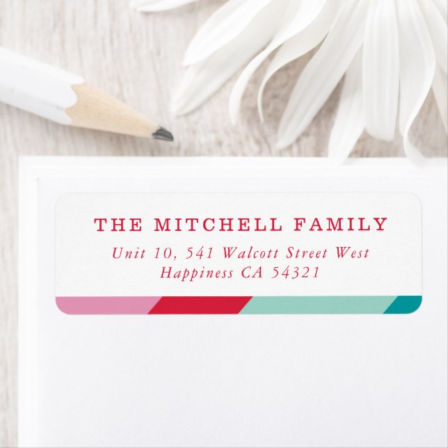 Etiqueta SENDER - vermelho geométrico mínimo (Insitu)