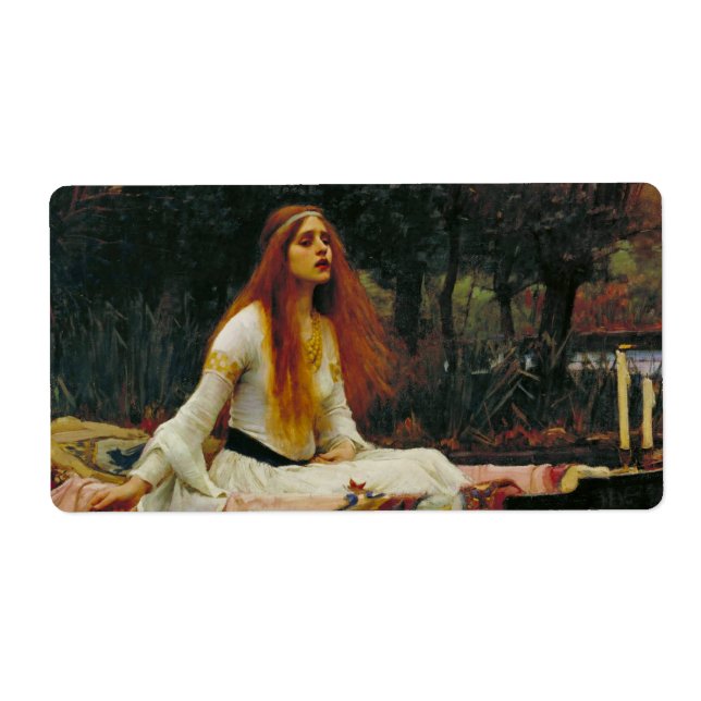 Etiqueta Senhora de Shalott na Água (Frente)