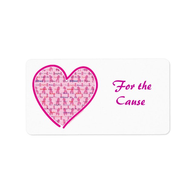 Etiqueta Sensibilização do Cancer da Mama (Frente)