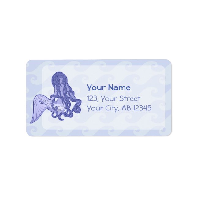 Etiqueta Sentado - Sereia Azul (Frente)