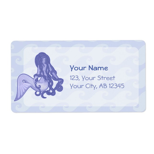 Etiqueta Sentado - Sereia Azul (Frente)