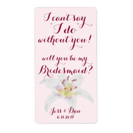 Etiqueta Será que você será minha marca de vinho "Proposta 