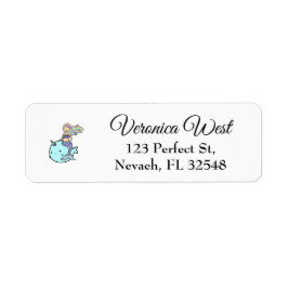 Etiqueta Sereia com Cabelo Arco-Íris Pet Narwal