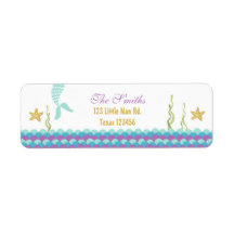 Sereia Sob O Rótulo De Endereço De Retorno Marítim