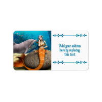 Sereia Sonhadora Golfinho Arte Fantasia Subaquátic