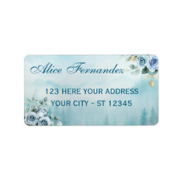 Etiqueta Serene Floral Mountain Baptism