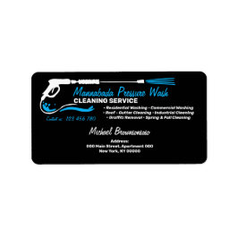 Etiqueta Serviço de Limpeza de Energia de Lava-Pressão Pret