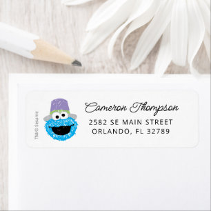 Etiqueta Sesame Street Cookie Monster Confetti Aniversário
