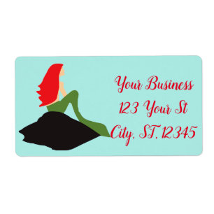 Etiqueta Sessão de Trovão da Sereia de Cabeça Vermelha