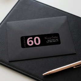 Etiqueta Sessenta e Fabuloso Roteiro Rosa Aniversário de 60