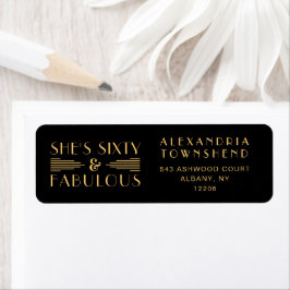Etiqueta Sessenta & Fabuloso Art Déco Preto Dourado Anivers