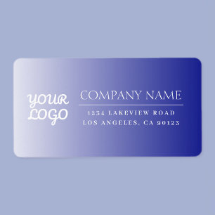 Etiqueta Seu logotipo aqui ombre branco moderno e cor editá