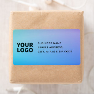 Etiqueta Seu logotipo   Boca azul púrpura verde