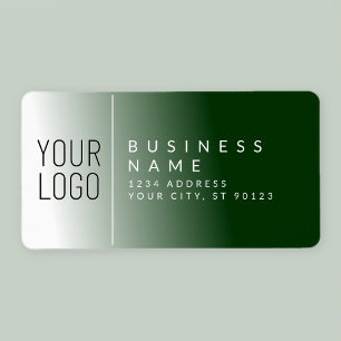 Etiqueta Seu logotipo & Branco & Endereço de Devolução Verd