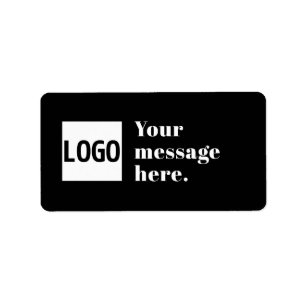 Etiqueta Seu logotipo ou imagem carregada e texto retrô edi