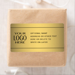 Etiqueta SEU LOGOTIPO Texto Dourado e opcional