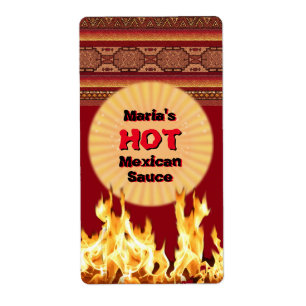 Etiqueta Seu molho mexicano quente (customizável)