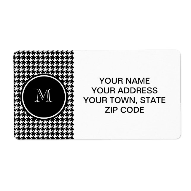 Etiqueta Seu Monograma é perfeito e preto (Frente)