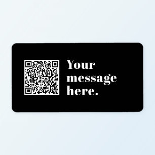 Etiqueta Seu próprio código QR carregado & Texto Retro Edit