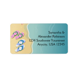 Etiqueta Seus Chinelos no Casamento de Praia