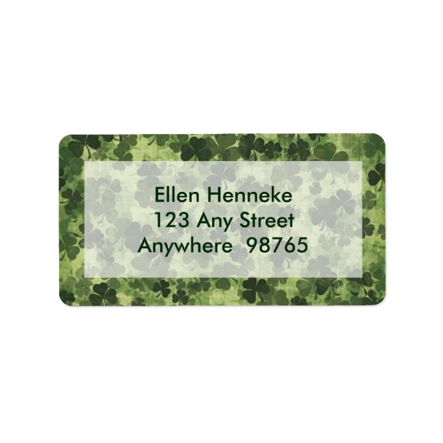 Etiqueta Shamrock médio 1 (Frente)