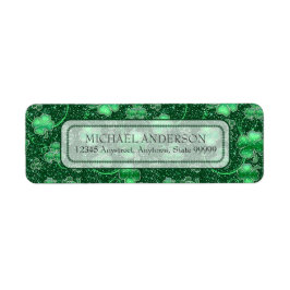 Etiqueta Shamrocks e rochas brilhantes ID289