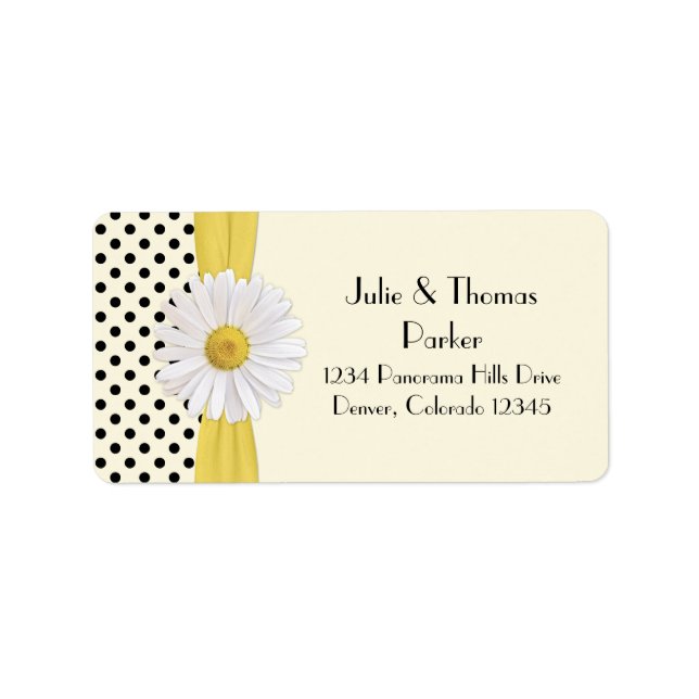 Etiqueta Shasta Daisy Address Labels (Frente)