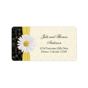 Etiqueta Shasta Daisy Floral Wedding Labs