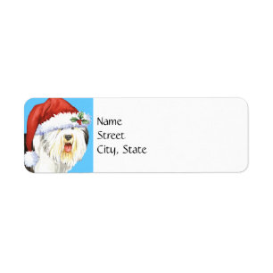 Etiqueta Sheepdog inglês velho feliz de Howlidays