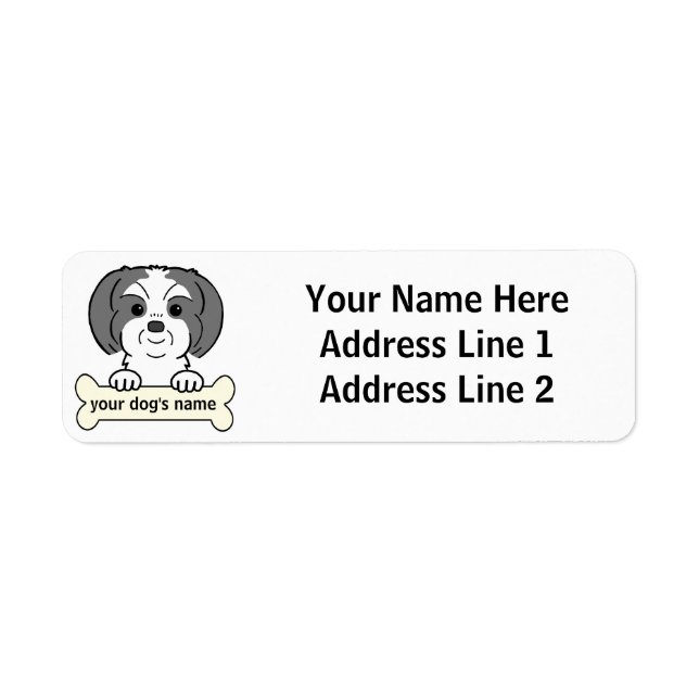 Etiqueta Shih Tzu Personalizado (Frente)