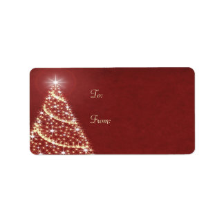 Etiqueta Shimmer da Árvore de Natal