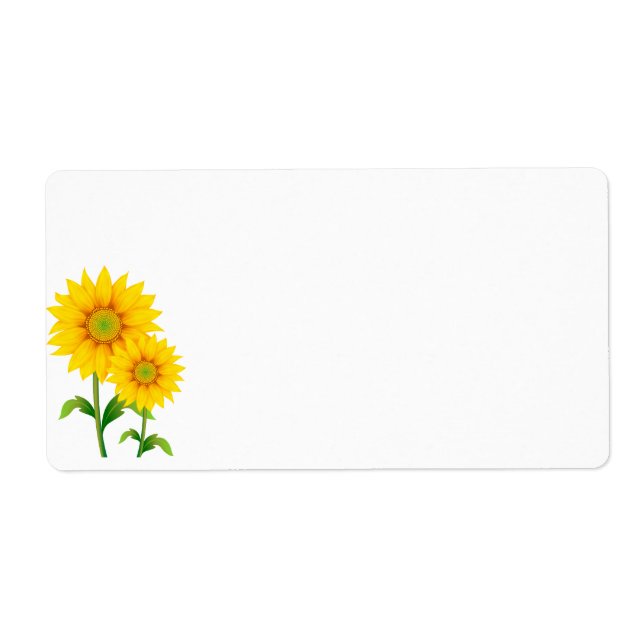 Etiqueta Shipping Address Labels-Sunflowers (Frente)