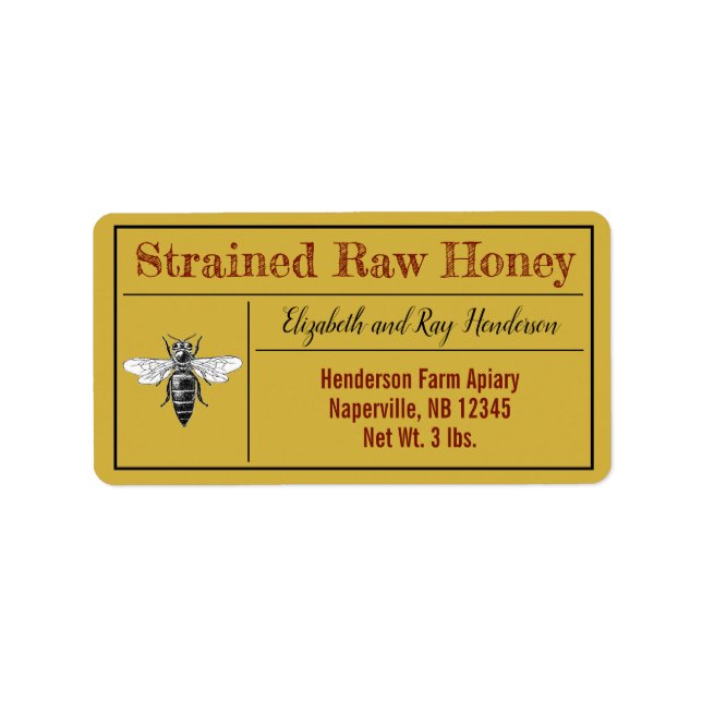 Etiqueta Signature Honey Jar (Frente)