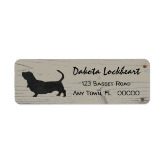 Etiqueta Silhueta de Caça-Cama de Madeira Rústica