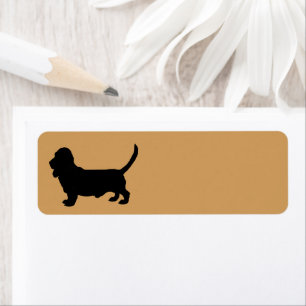 Etiqueta Silhueta de Cachorro Basset