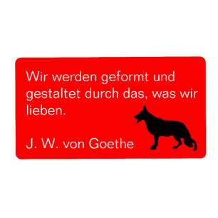 Etiqueta Silhueta de cão pastor