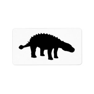 Etiqueta Silhueta do dinossauro de Dino do Ankylosaurus