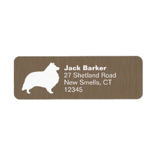 Etiqueta Silhueta do Sheepdog de Shetland