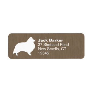 Etiqueta Silhueta do Sheepdog de Shetland